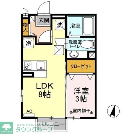 グローリア Cの物件間取画像